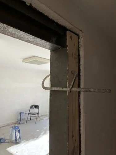 Mur porteur, sous étaiement