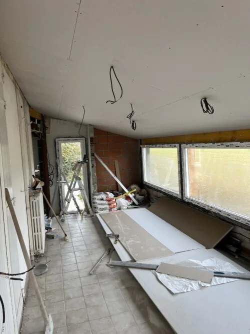 Pose de placo rampant, maçonnerie à Toulouse
